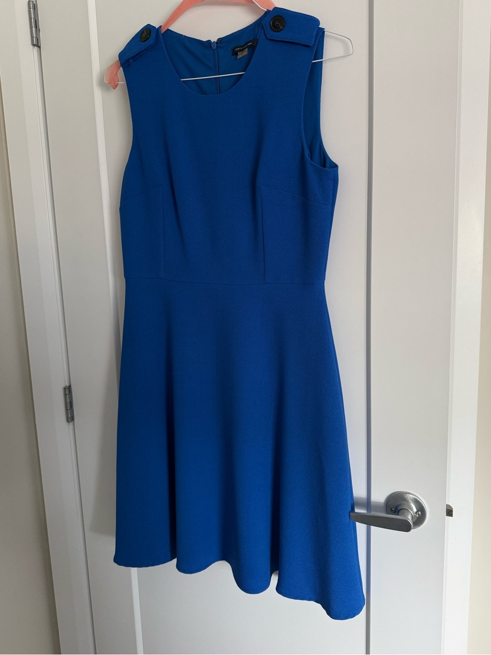 Tommy Hilfiger Cobalt Blue Sleeveless Dress with Shoulder Button